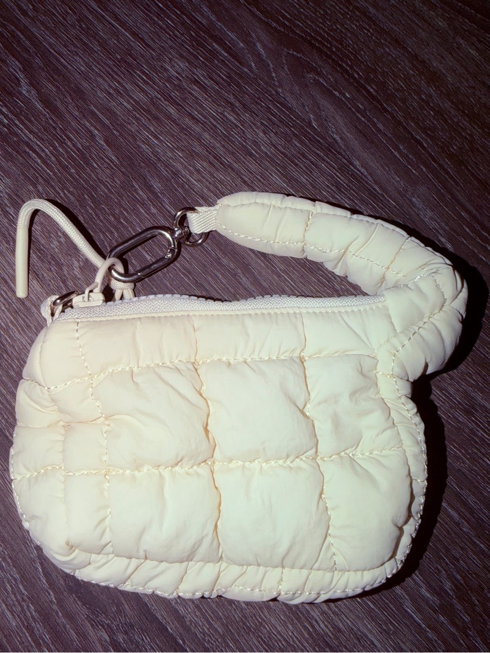 Quilted Mini Puffer Bag Charm - EUC